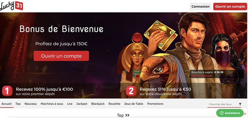 casino Lucky31 accueil