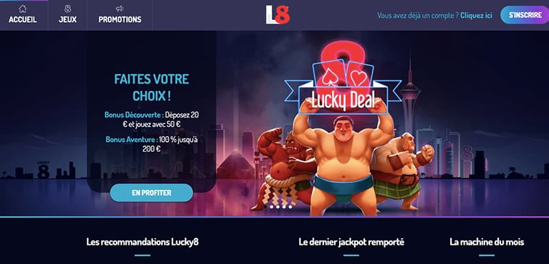 casino Lucky8 accueil